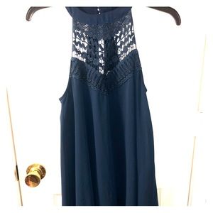 Blue sleeveless dress